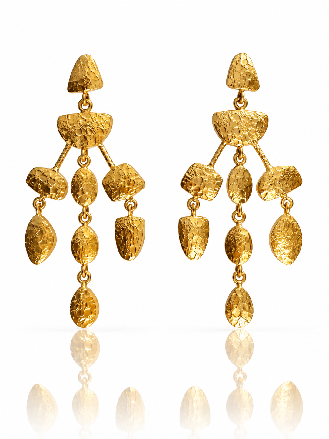 ROCCA HAMMERED STATEMENT EARRINGS