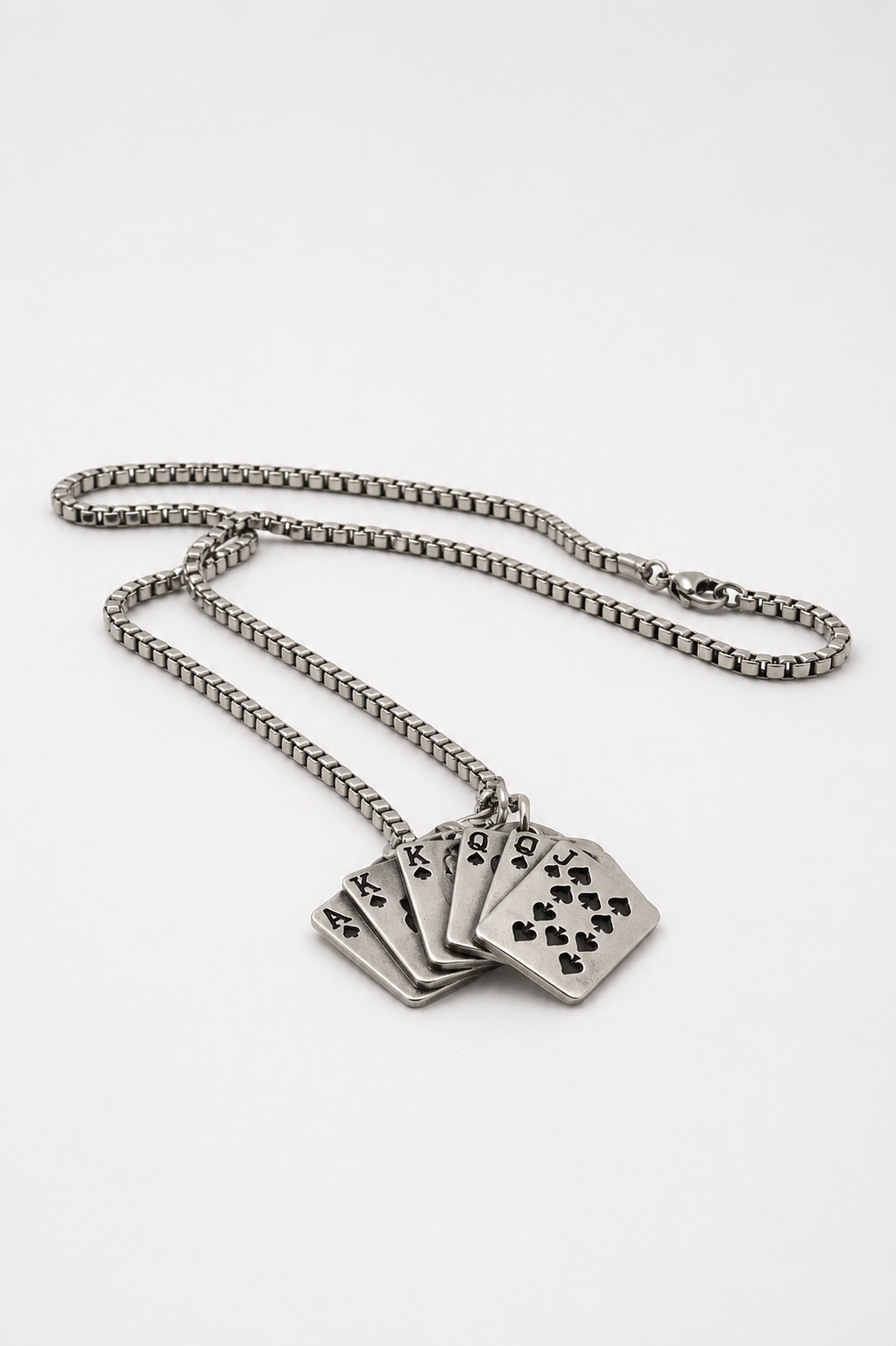 Royal Flush Card Pendant Necklace