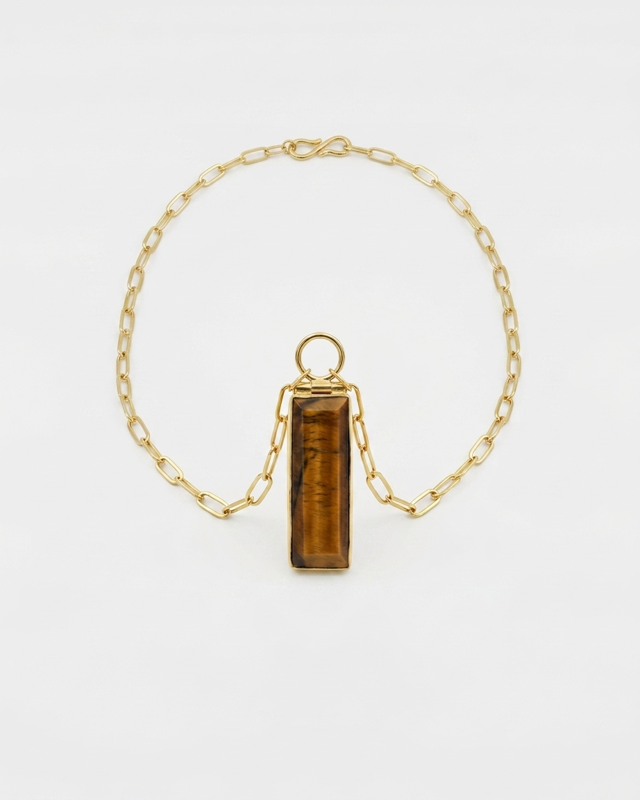 Golden Bar Pendant Necklace