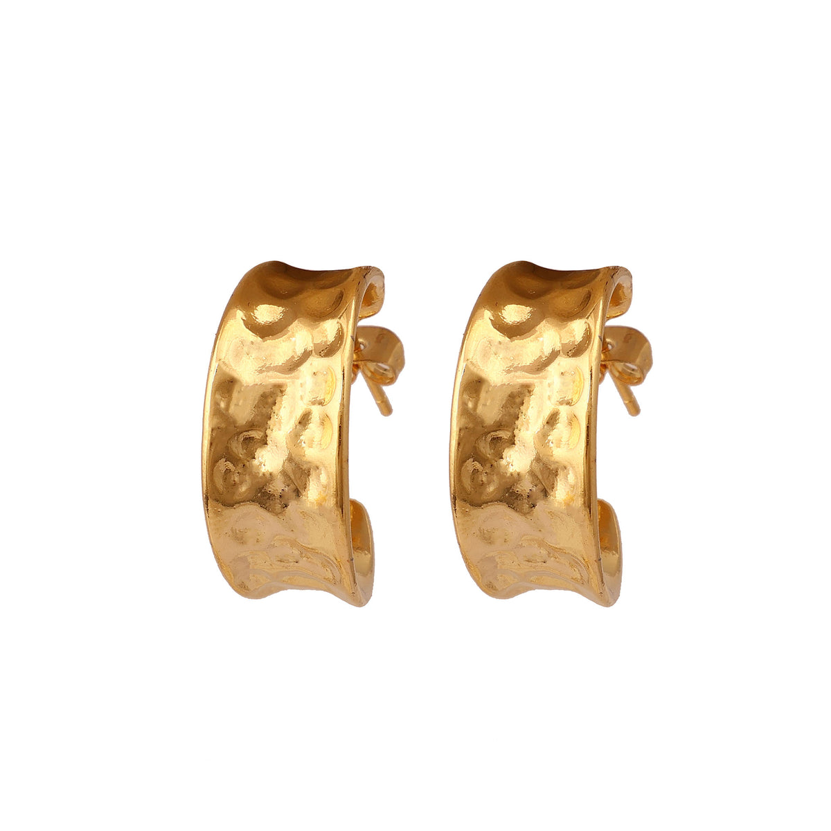 LUNA HAMMERED HOOPS